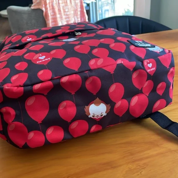 NWT Loungefly “IT” I Love Derry backpack red balloons Pennywise